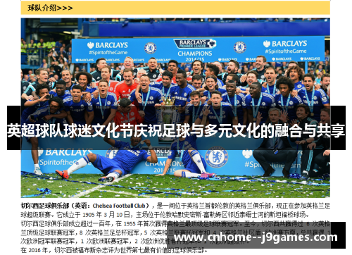 英超球队球迷文化节庆祝足球与多元文化的融合与共享